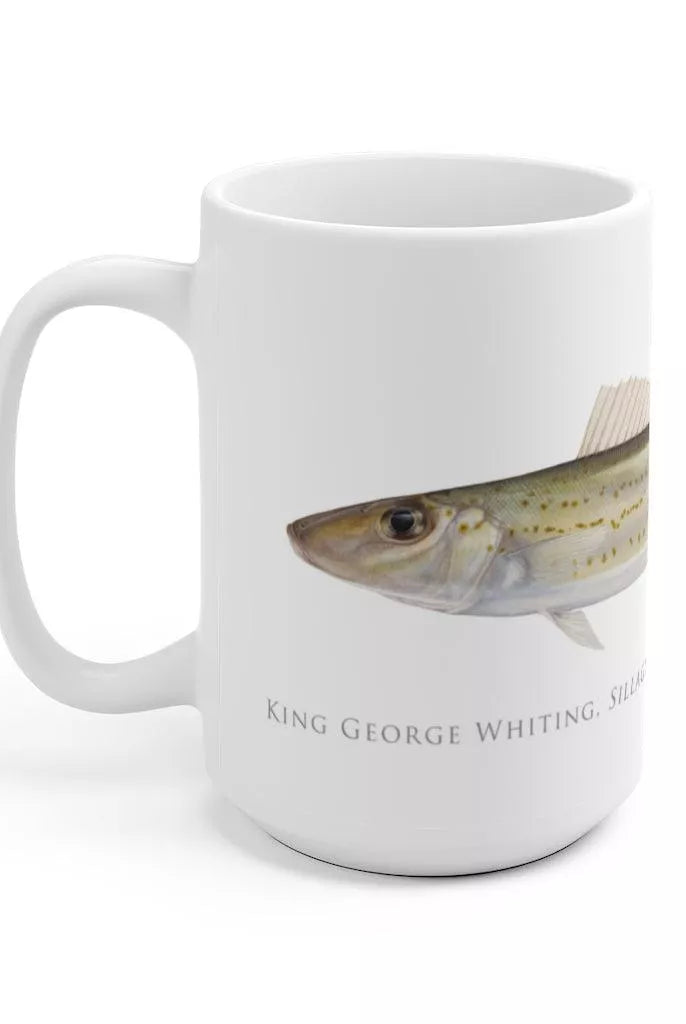King George Whiting Mug-Stick Figure Fish Illustration