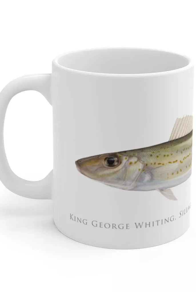 King George Whiting Mug-Stick Figure Fish Illustration