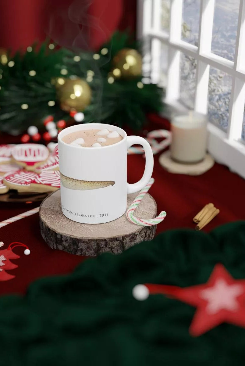 Leopard Shark Mug-Stick Figure Fish Illustration