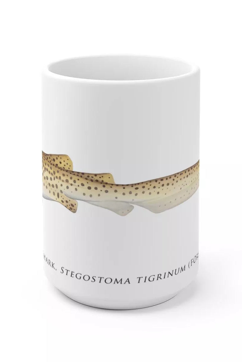 Leopard Shark Mug-Stick Figure Fish Illustration