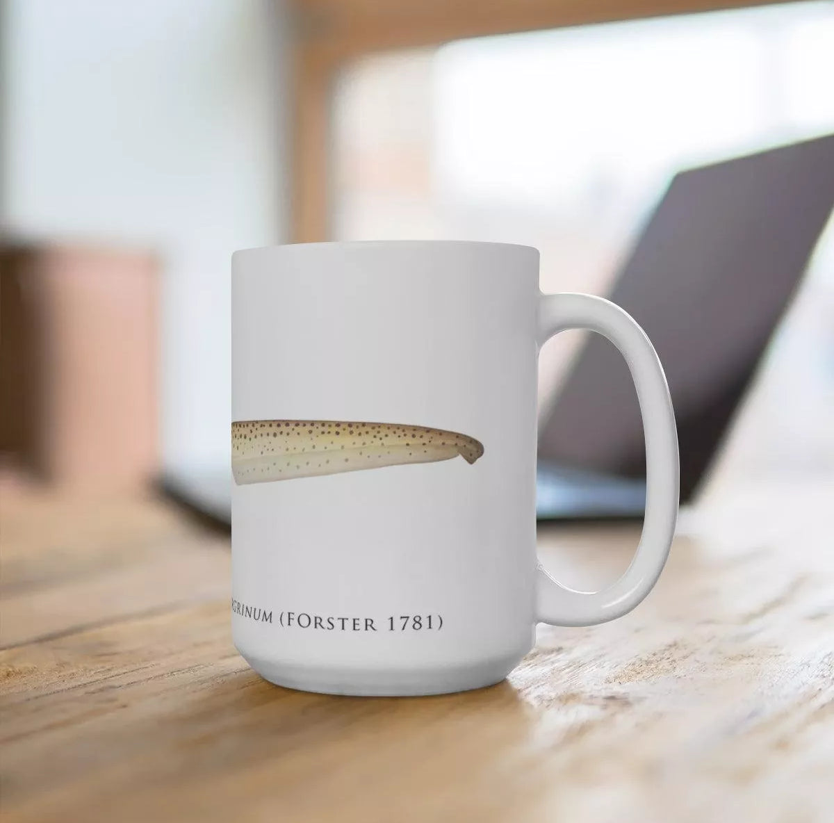 Leopard Shark Mug-Stick Figure Fish Illustration