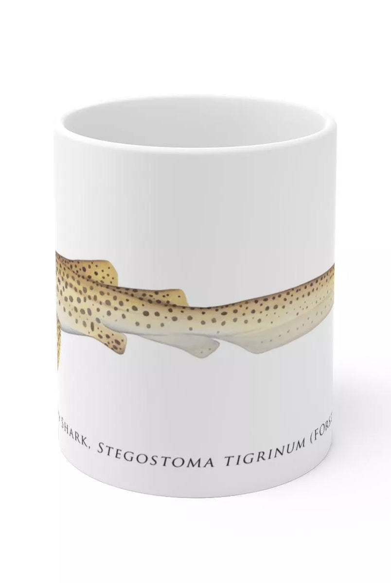 Leopard Shark Mug-Stick Figure Fish Illustration