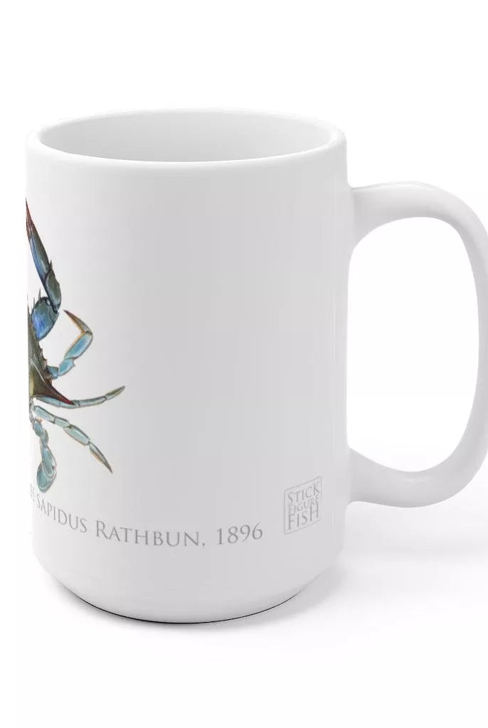 Louisiana Blue Crab Mug-Stick Figure Fish Illustration