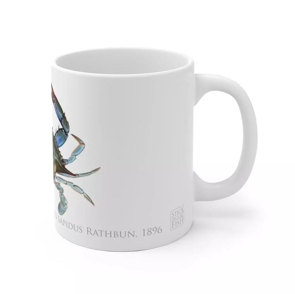 Louisiana Blue Crab Mug-Stick Figure Fish Illustration