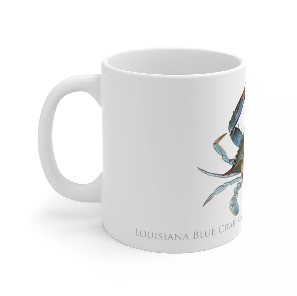 Louisiana Blue Crab Mug-Stick Figure Fish Illustration