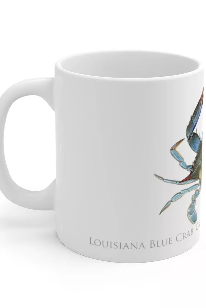 Louisiana Blue Crab Mug-Stick Figure Fish Illustration