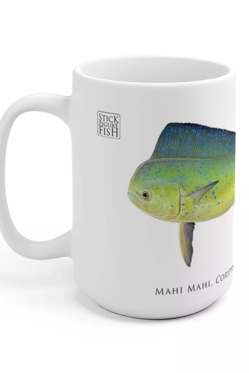 Mahi Mahi Mug-Stick Figure Fish Illustration
