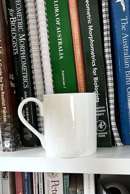 Mangrove Jack - Fine Bone China Mug-Stick Figure Fish Illustration