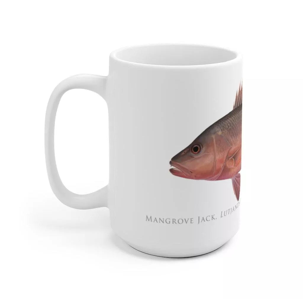 Mangrove Jack Mug-Stick Figure Fish Illustration
