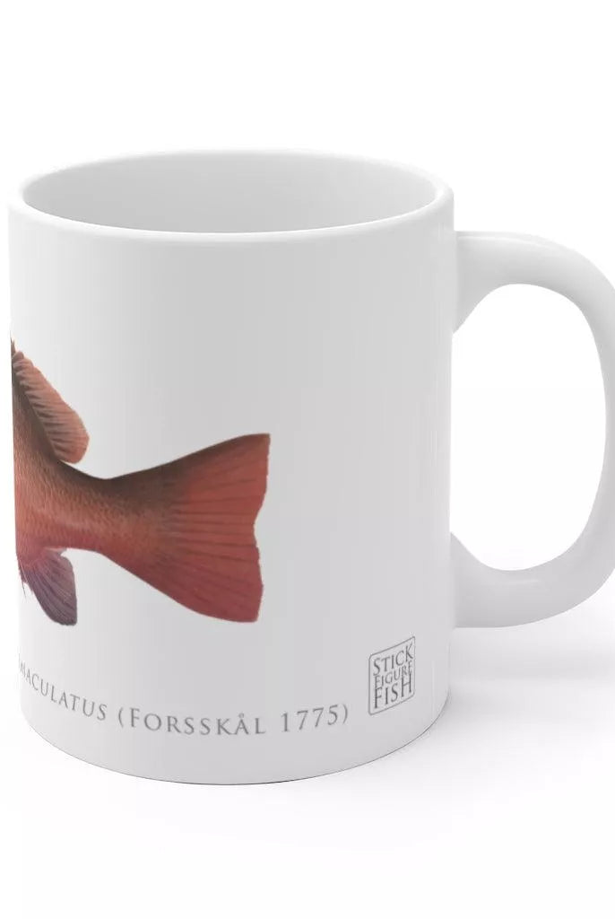 Mangrove Jack Mug-Stick Figure Fish Illustration