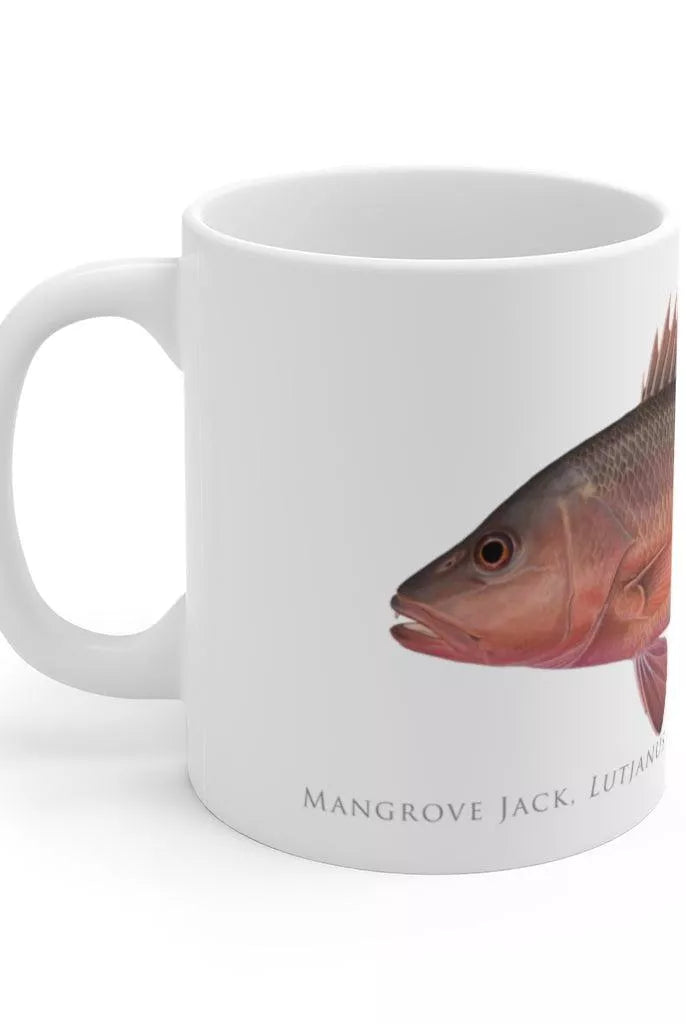 Mangrove Jack Mug-Stick Figure Fish Illustration