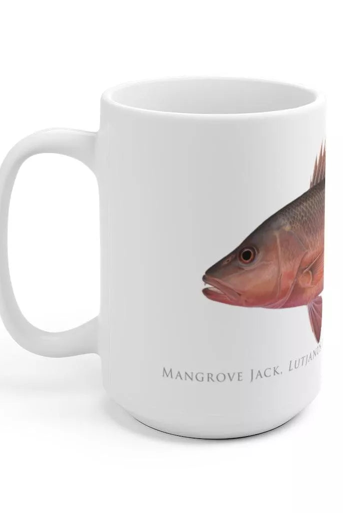Mangrove Jack Mug-Stick Figure Fish Illustration