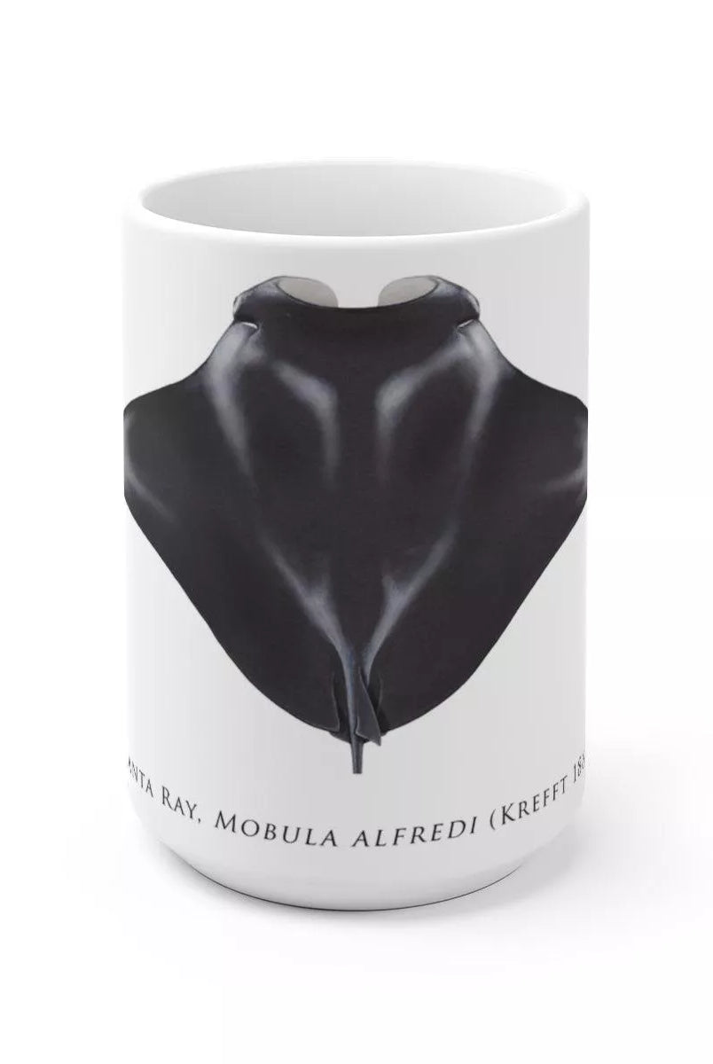 Manta Ray Mug-Stick Figure Fish Illustration