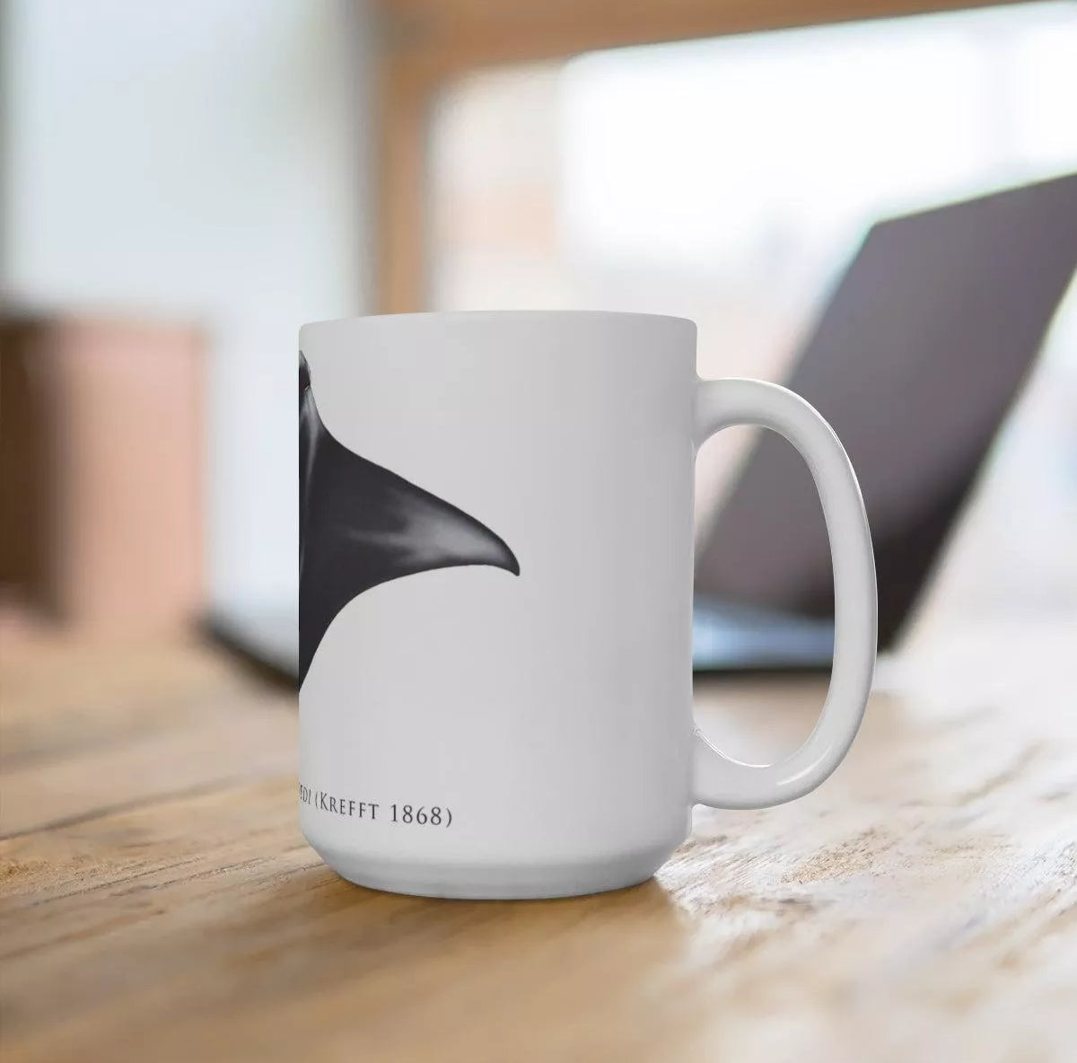 Manta Ray Mug-Stick Figure Fish Illustration