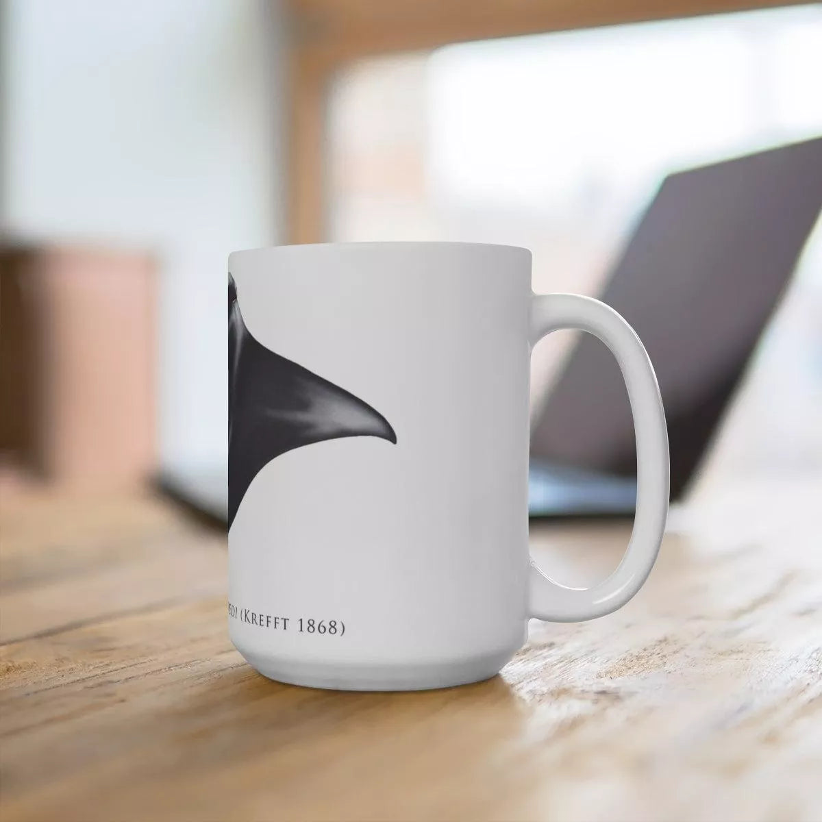 Manta Ray Mug-Stick Figure Fish Illustration