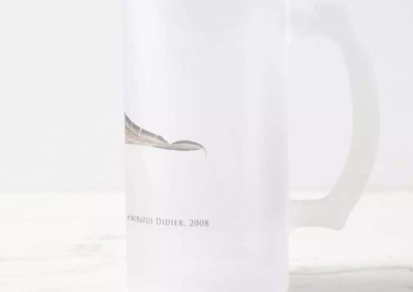 Marbled Ghostshark - Frosted Glass Stein-Stick Figure Fish Illustration