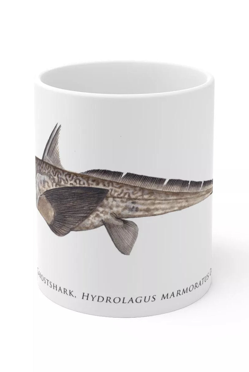 Marbled Ghostshark Mug-Stick Figure Fish Illustration
