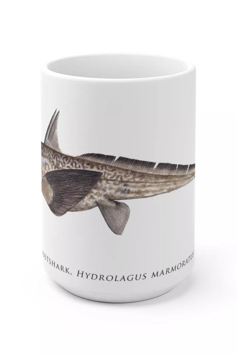 Marbled Ghostshark Mug-Stick Figure Fish Illustration