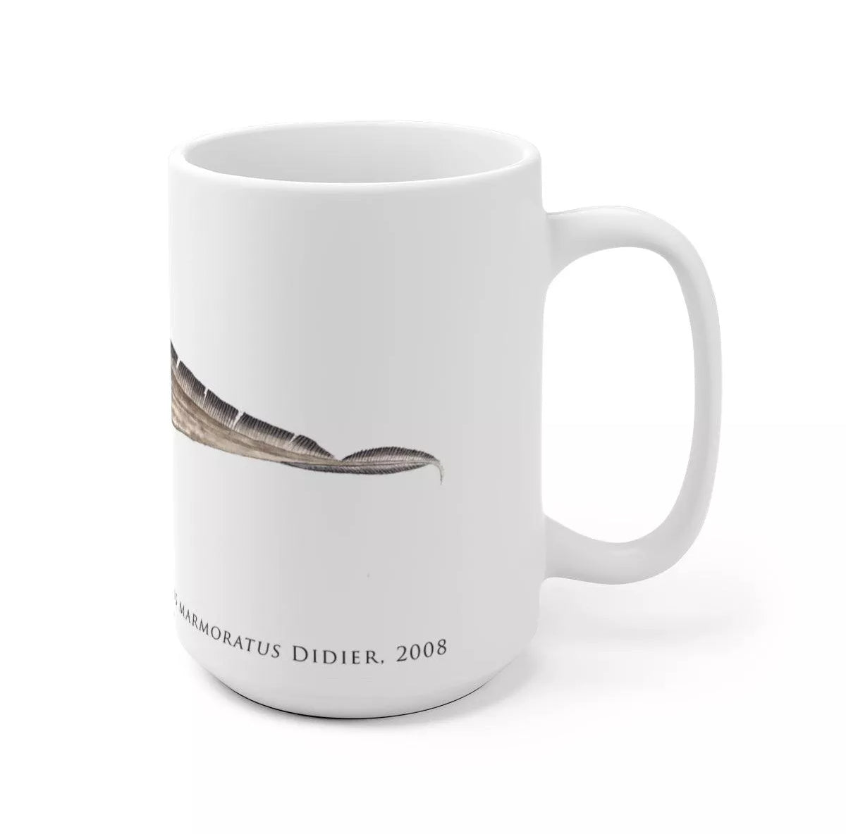 Marbled Ghostshark Mug-Stick Figure Fish Illustration