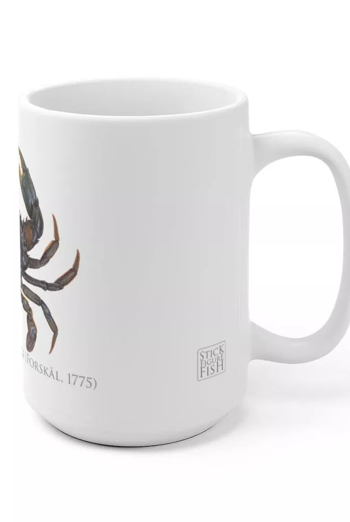 Mud Crab Mug-Stick Figure Fish Illustration