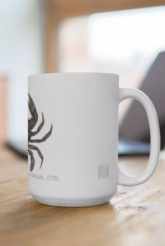 Mud Crab Mug-Stick Figure Fish Illustration