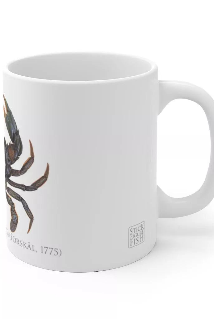 Mud Crab Mug-Stick Figure Fish Illustration