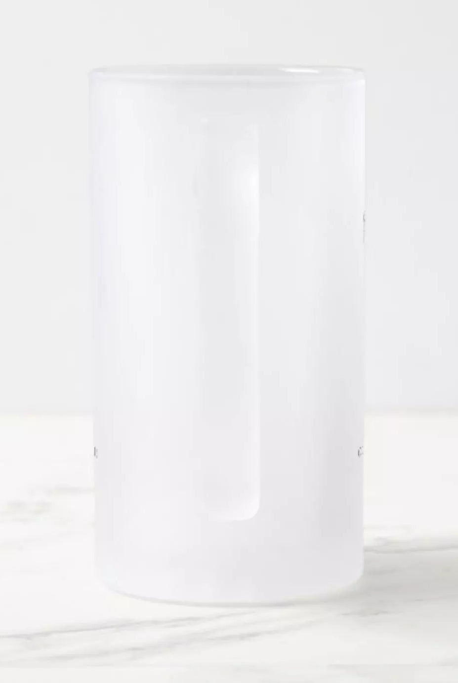 Ocellate River Stingray - Frosted Glass Stein-Stick Figure Fish Illustration