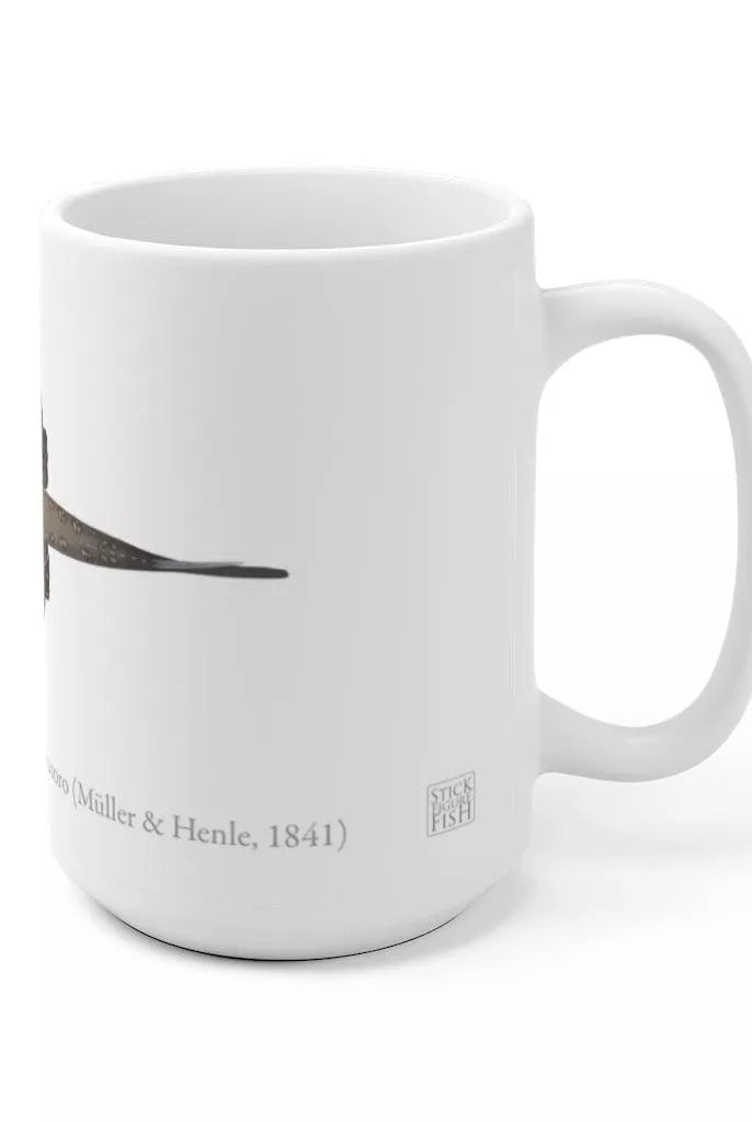 Ocellate River Stingray Mug-Stick Figure Fish Illustration