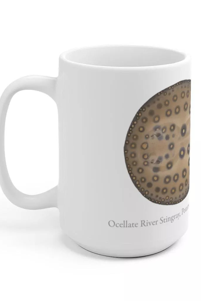 Ocellate River Stingray Mug-Stick Figure Fish Illustration
