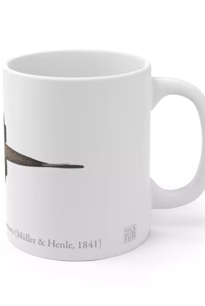 Ocellate River Stingray Mug-Stick Figure Fish Illustration