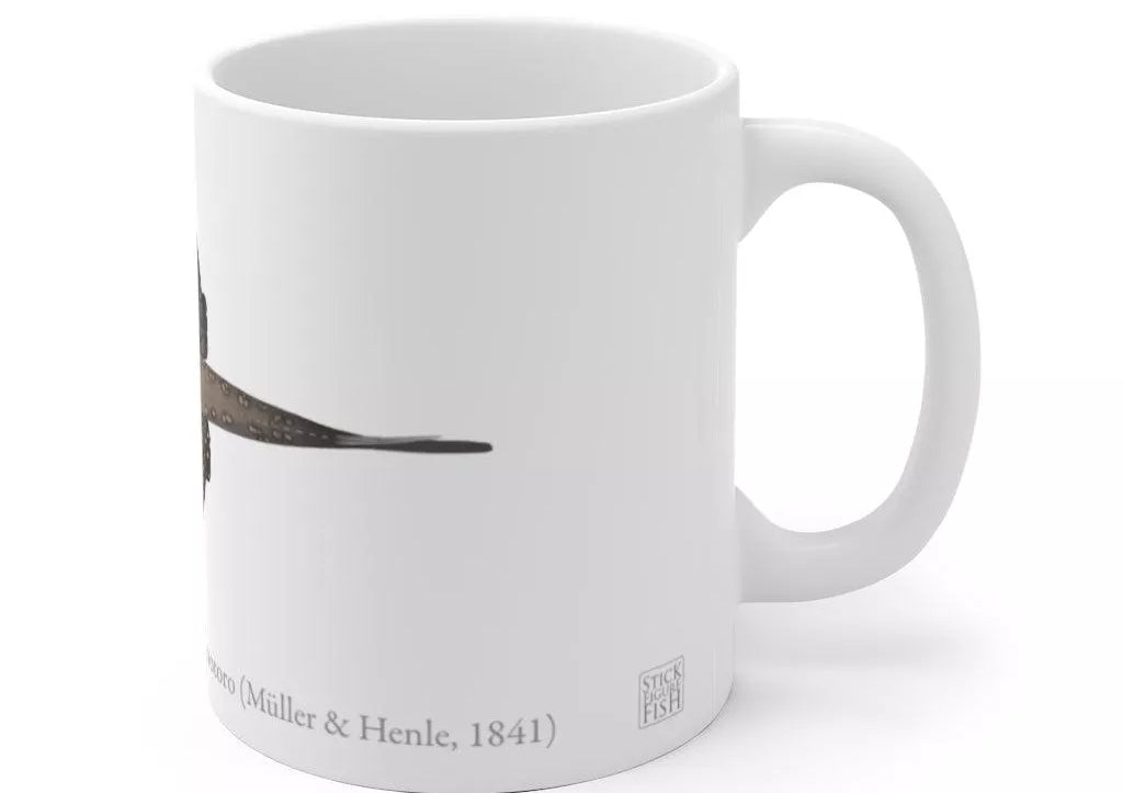 Ocellate River Stingray Mug-Stick Figure Fish Illustration