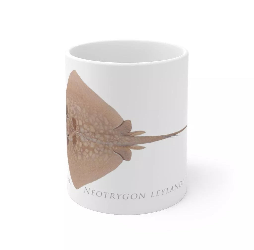 Painted Maskray Mug-Stick Figure Fish Illustration