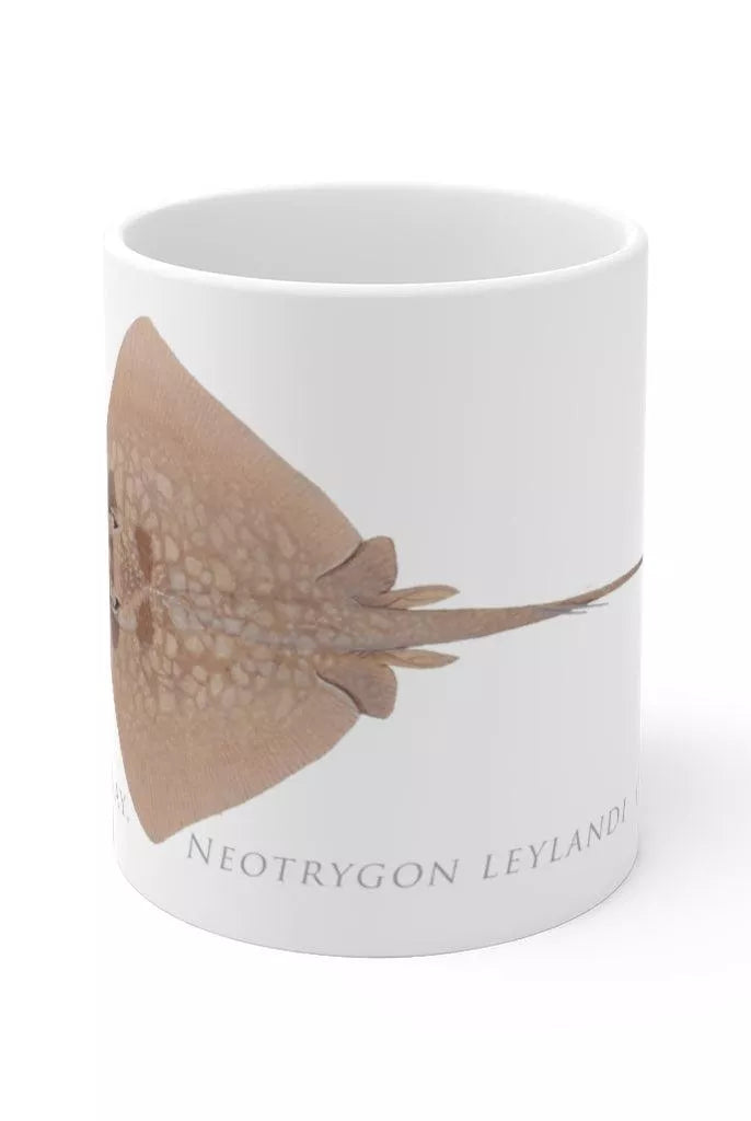 Painted Maskray Mug-Stick Figure Fish Illustration