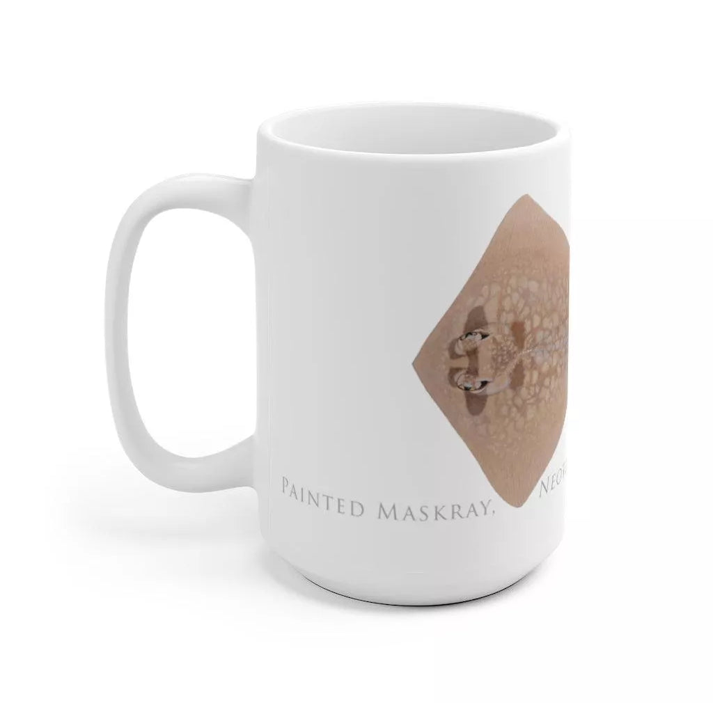 Painted Maskray Mug-Stick Figure Fish Illustration