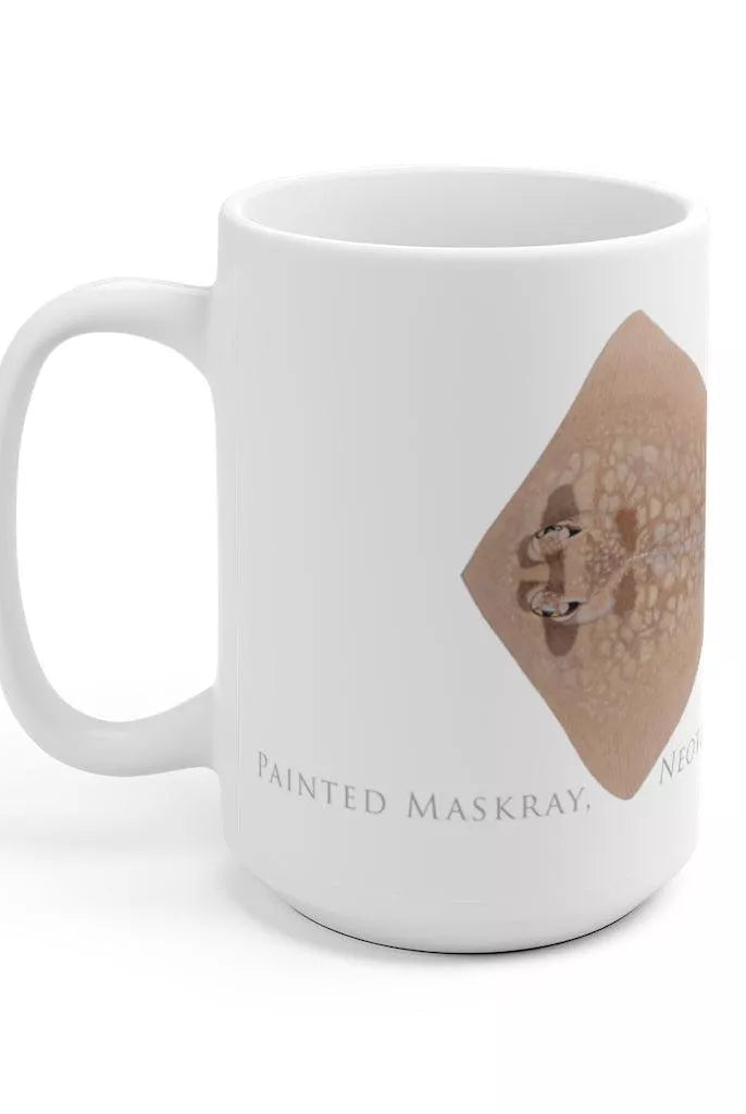 Painted Maskray Mug-Stick Figure Fish Illustration
