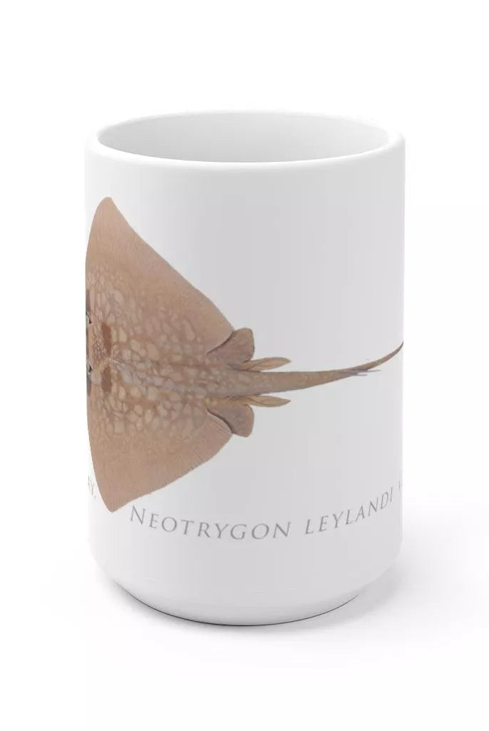 Painted Maskray Mug-Stick Figure Fish Illustration