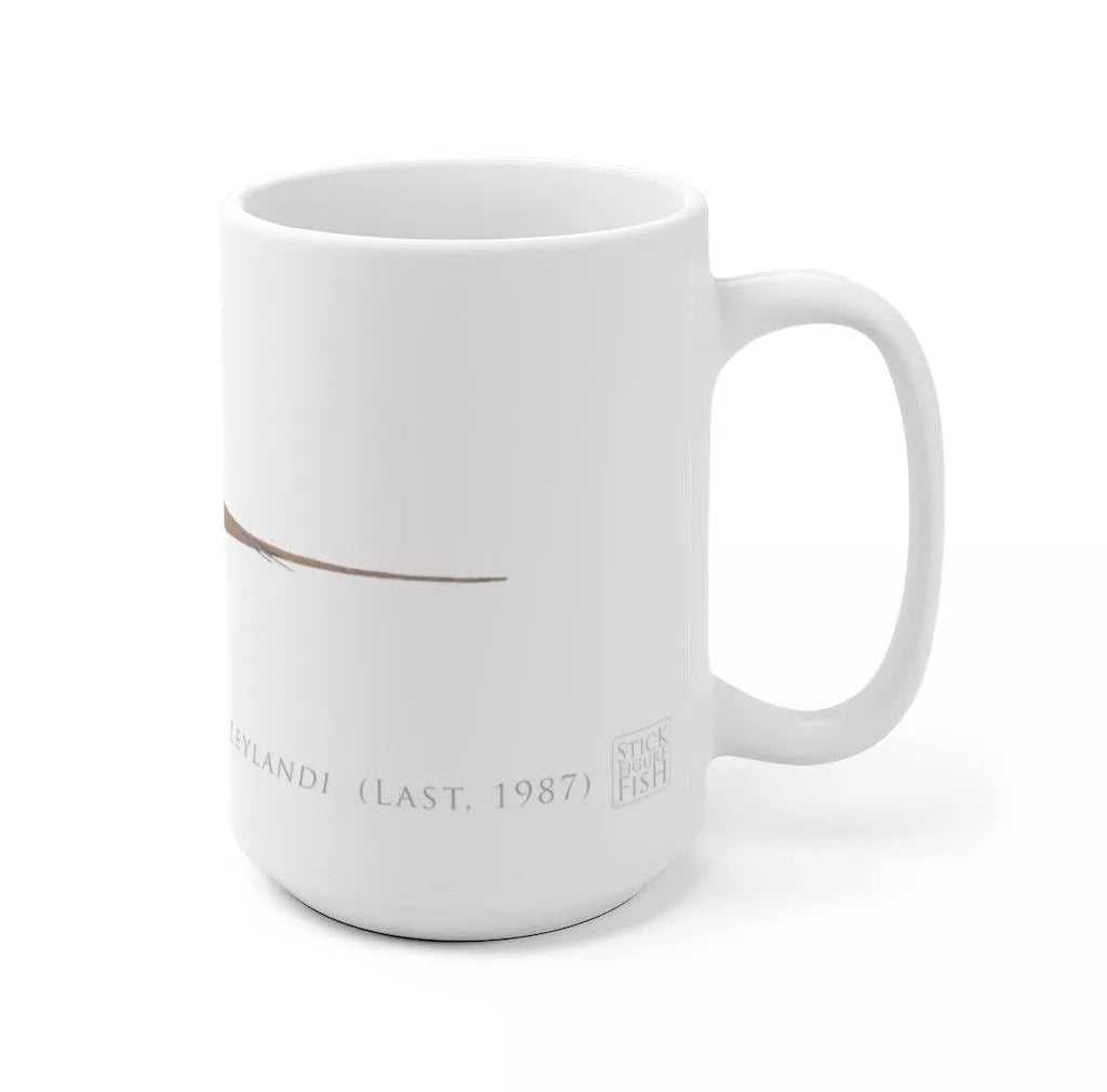 Painted Maskray Mug-Stick Figure Fish Illustration