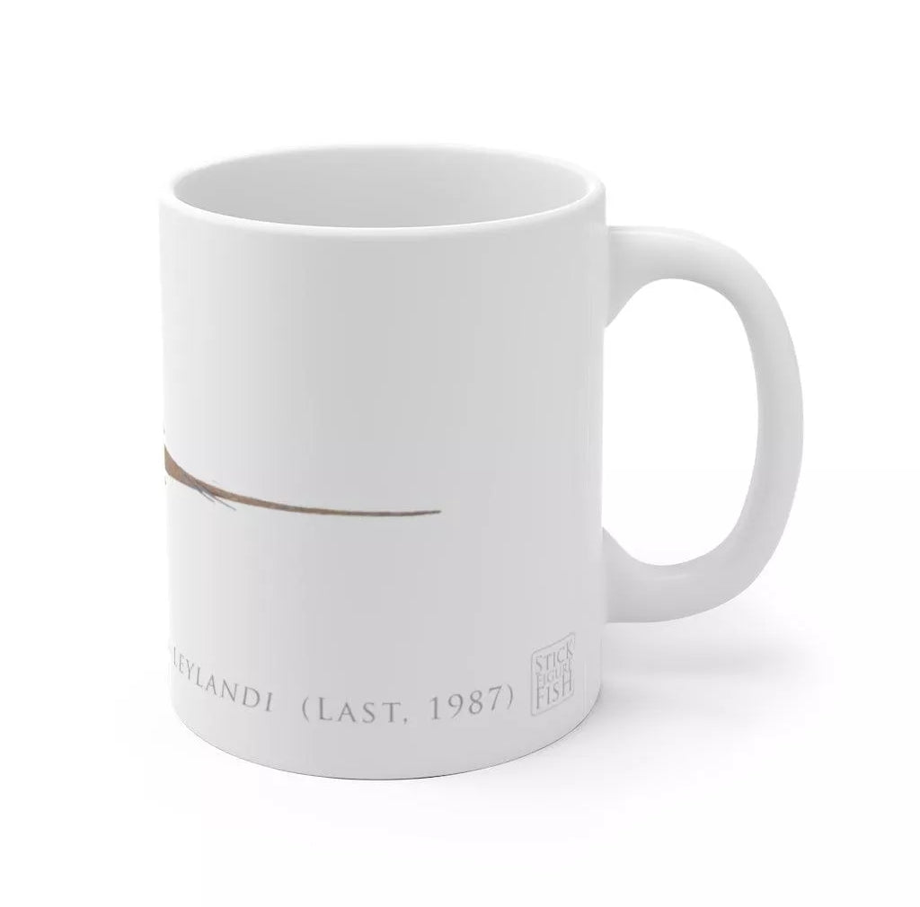 Painted Maskray Mug-Stick Figure Fish Illustration