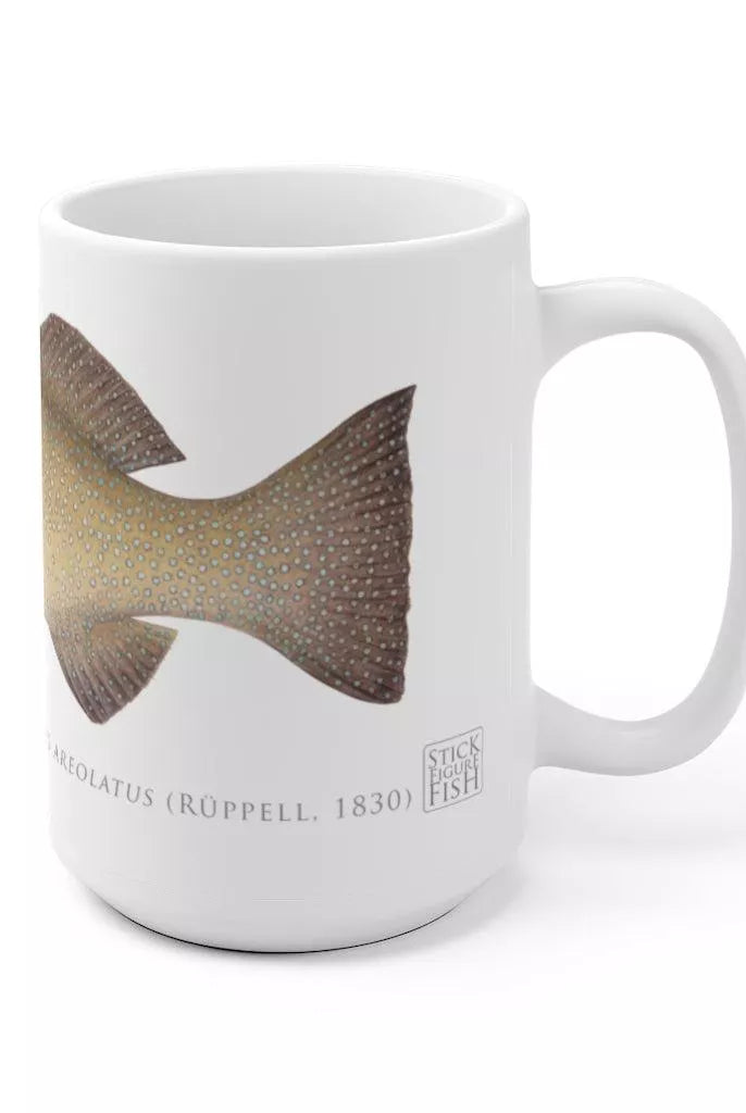 Passionfruit Coral Trout Mug-Stick Figure Fish Illustration