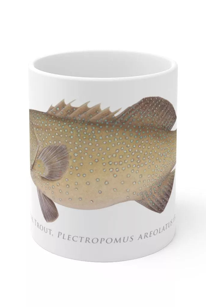 Passionfruit Coral Trout Mug-Stick Figure Fish Illustration