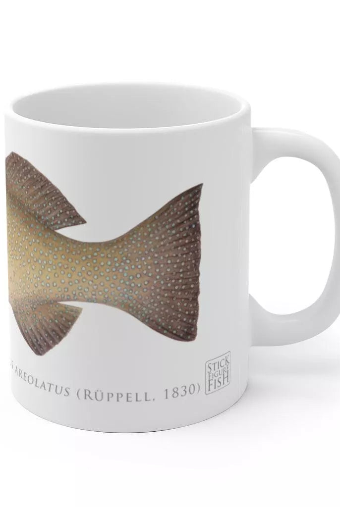 Passionfruit Coral Trout Mug-Stick Figure Fish Illustration