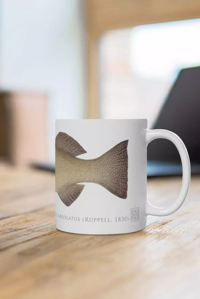 Passionfruit Coral Trout Mug-Stick Figure Fish Illustration