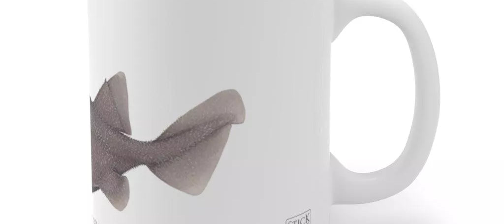 Prickly Dogfish Mug-Stick Figure Fish Illustration