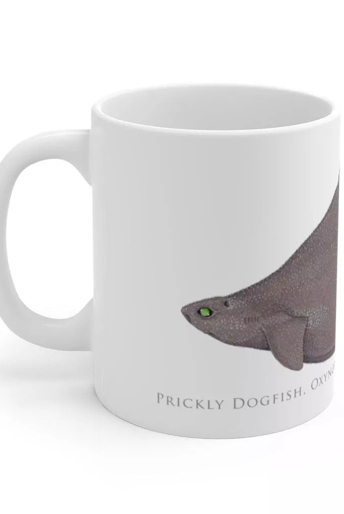 Prickly Dogfish Mug-Stick Figure Fish Illustration