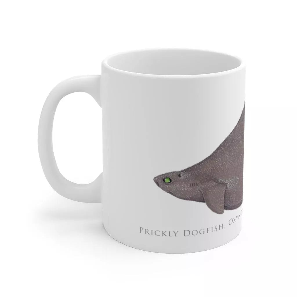 Prickly Dogfish Mug-Stick Figure Fish Illustration