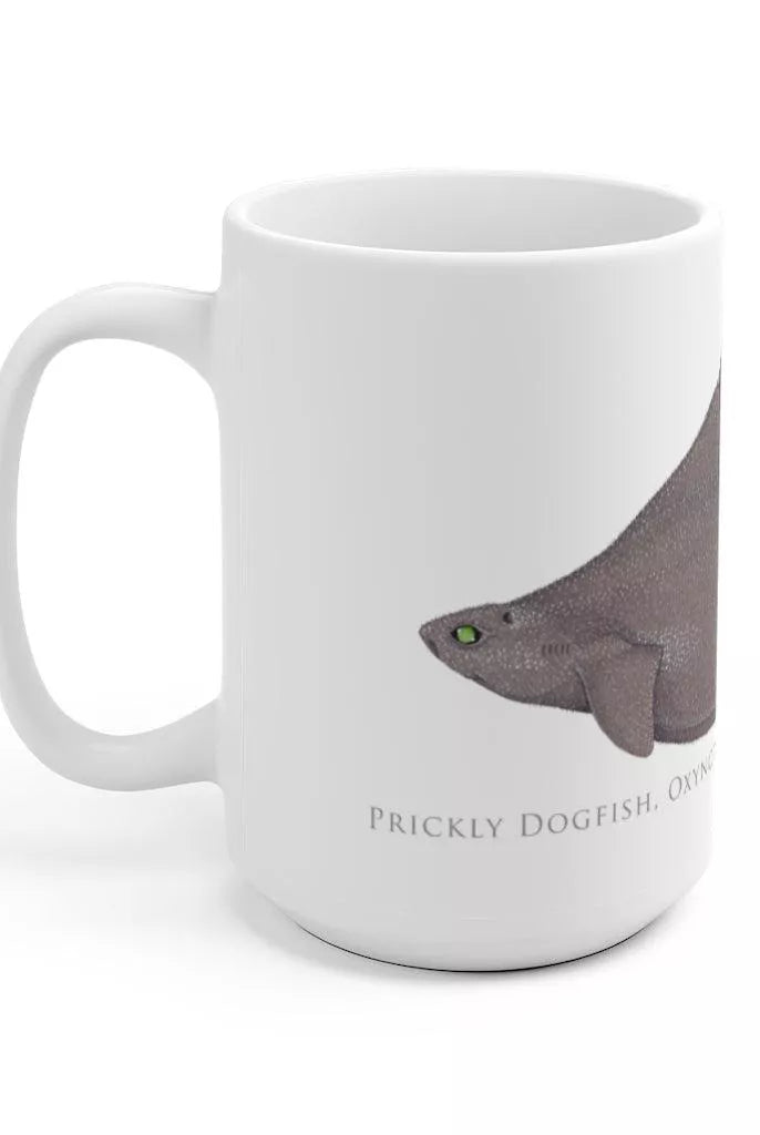 Prickly Dogfish Mug-Stick Figure Fish Illustration