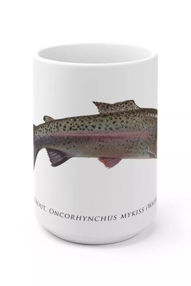 Rainbow Trout Mug-Stick Figure Fish Illustration