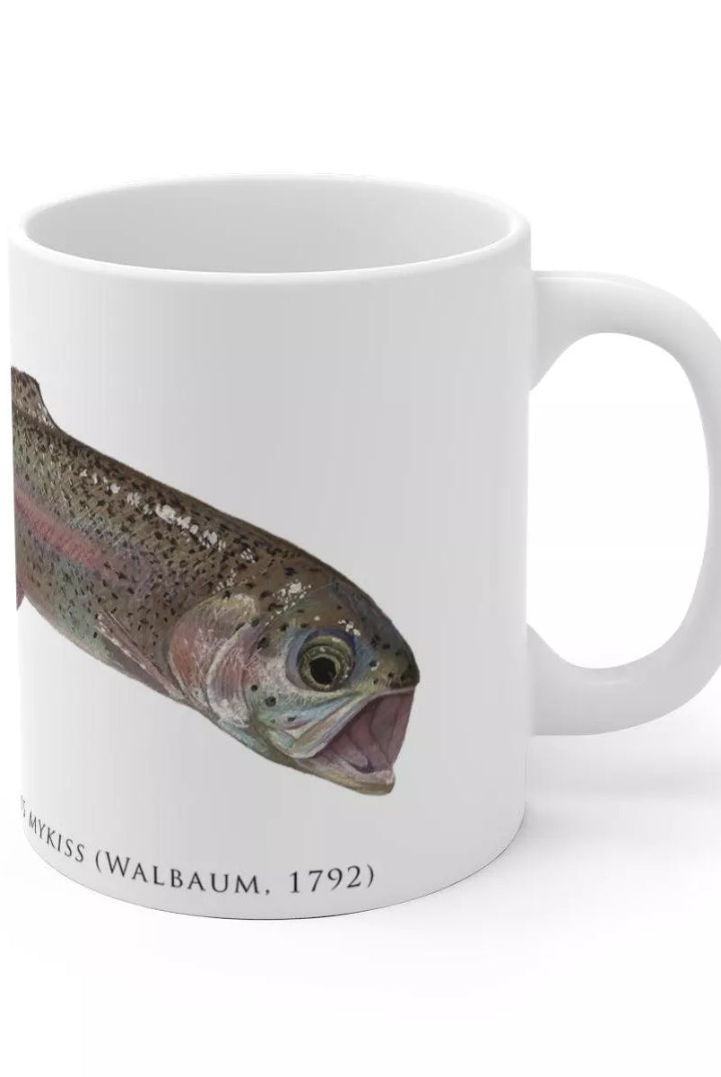 Rainbow Trout Mug-Stick Figure Fish Illustration