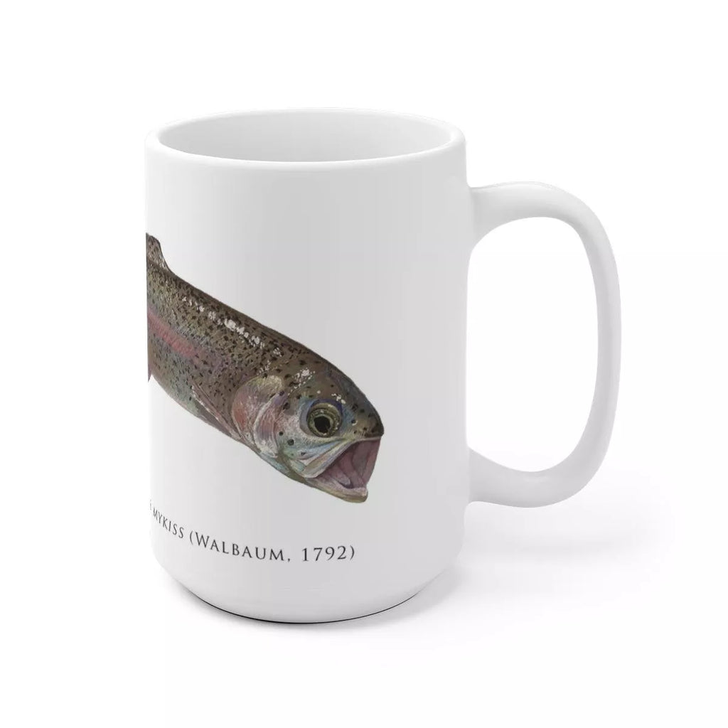 Rainbow Trout Mug-Stick Figure Fish Illustration