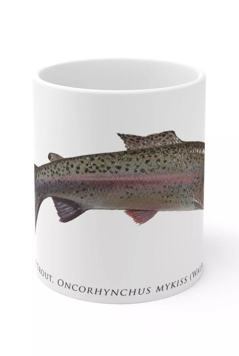 Rainbow Trout Mug-Stick Figure Fish Illustration